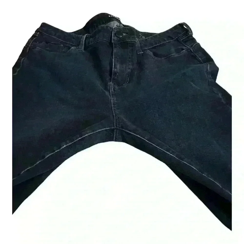 Liverpool Mid Rise Skinny Ankle Jeans Blackout Blue Size 14P